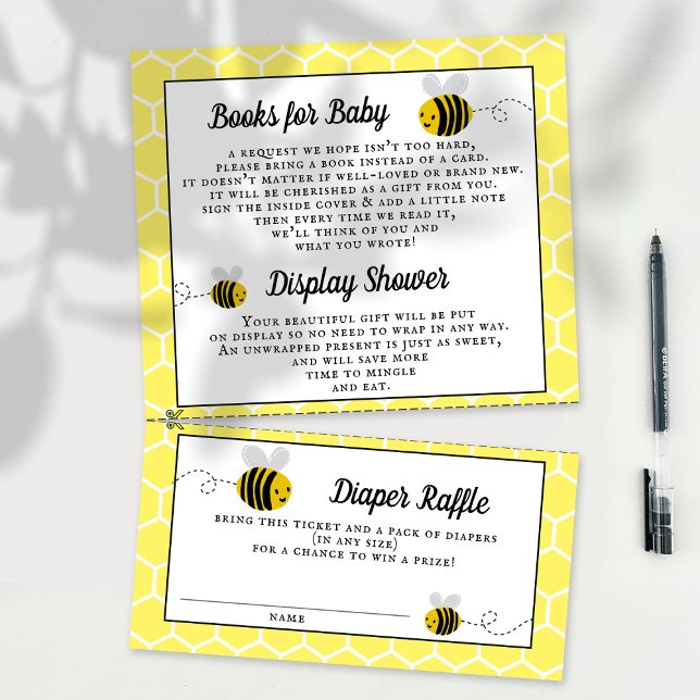 Carte D'accompagnement Sweet Little Honey Bee Baby shower Détails (Créateur téléchargé)
