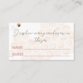 Carte D'accompagnement Sweet Little Honey Guessing Game Cards