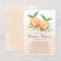 Sweet Peaches Twins Baby shower Livre pour bébés
