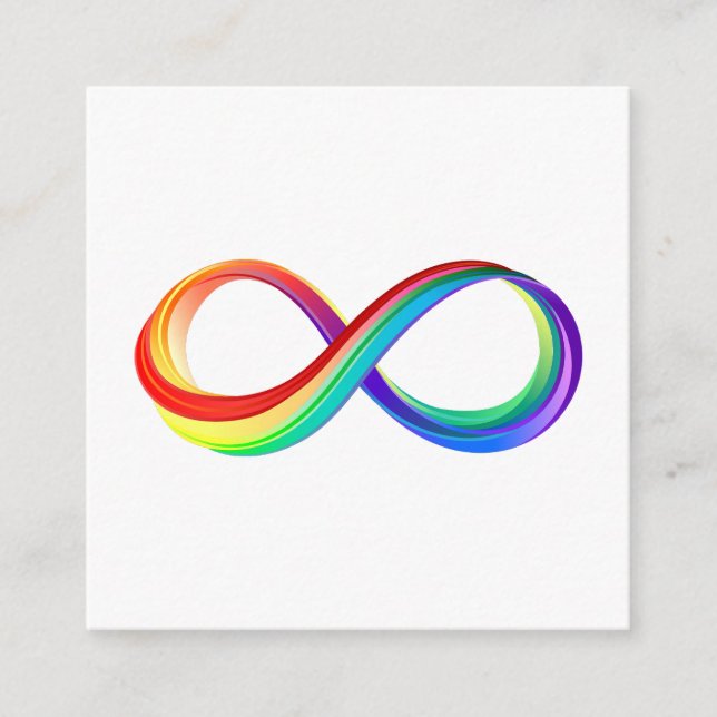 Carte D'accompagnement Symbole d'infinité arc-en-ciel stratifié (Devant)