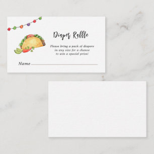 Carte D'accompagnement Taco' Bout Baby shower Déchets Raffle