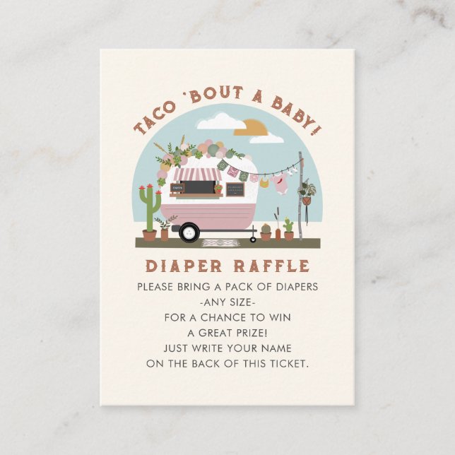 Carte D'accompagnement Taco Bout Un Baby shower Déchet Rose (Devant)
