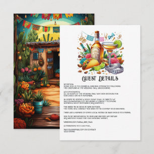 Carte D'accompagnement Taco & Tequila Mexican Fiesta Détails sur l'invité