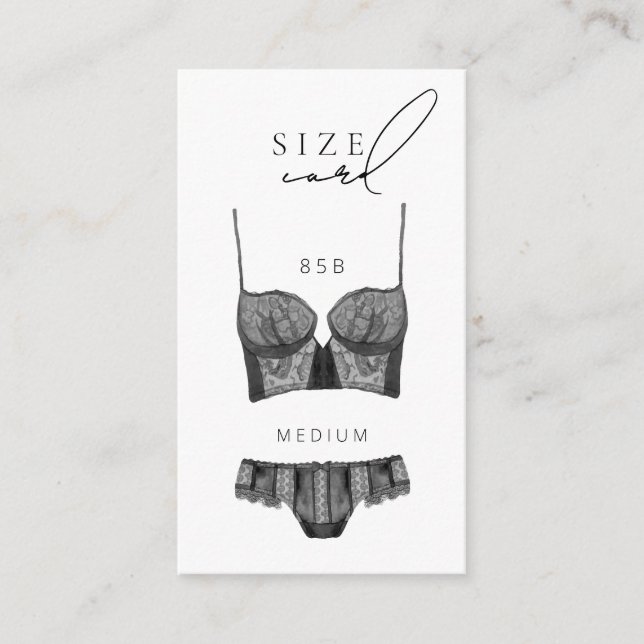 Carte D'accompagnement Taille de la Fête des mariées Lingerie moderne (Devant)