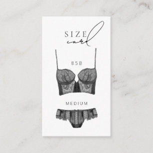 Carte D'accompagnement Taille de la Fête des mariées Lingerie moderne
