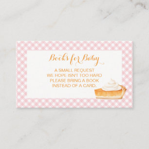 Carte D'accompagnement Tarte pumpkin pie carreaux roses pour bébé