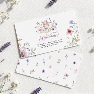 Carte D'accompagnement Tasse à thé élégante aquarelle violette pour le th