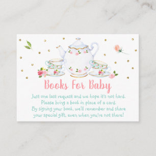Carte D'accompagnement Tea Party Pink Gold Baby shower Demande de réserva