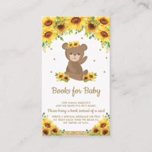 Carte D'accompagnement Teddy Bear Baby shower de tournesol Apportez un li