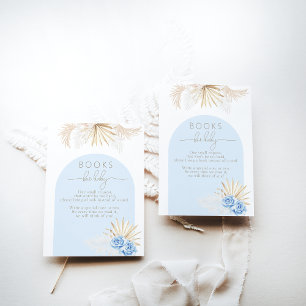 Carte D'accompagnement Teddy Bear Boho Blue Boho Baby shower Demande de r