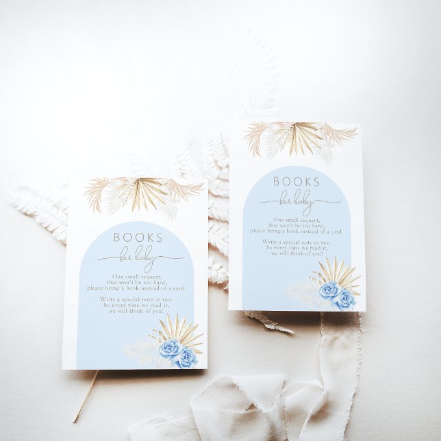 Carte D'accompagnement Teddy Bear Boho Blue Boho Baby shower Demande de r (Créateur téléchargé)