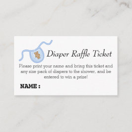 Carte D'accompagnement Teddy Bear Boys Baby shower Déchets Raffle Ticket