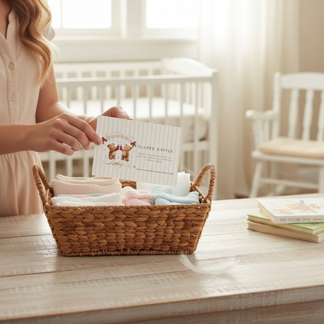 Carte D'accompagnement Teddy Bear Diaper Raffle Enclosure Card (Créateur téléchargé)