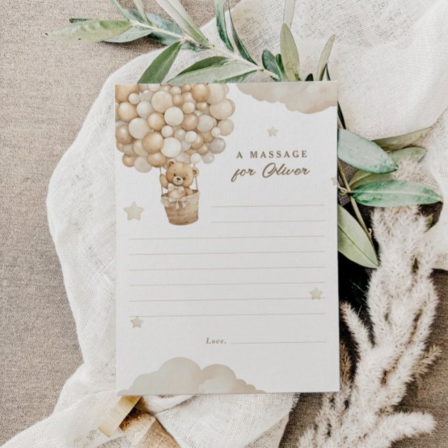 Carte D'accompagnement Teddy Bear Premier anniversaire Heure Capsule Mass (Créateur téléchargé)