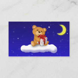 Carte D'accompagnement Teddy Bear with Gift - Diapers Raffer Ticket