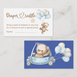 Carte D'accompagnement Teddy Ours Bébé Ours Baby shower Déchets Raffle