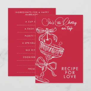 Carte D'accompagnement Tendance Rouge Elle Est La Cerise Sur Le Gâteau En