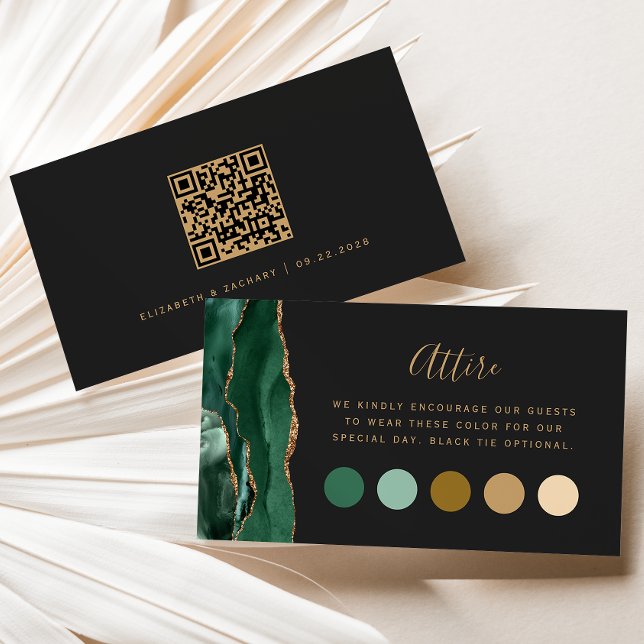 Carte D'accompagnement Tenue de mariage sombre code vestimentaire Agate V (Créateur téléchargé)