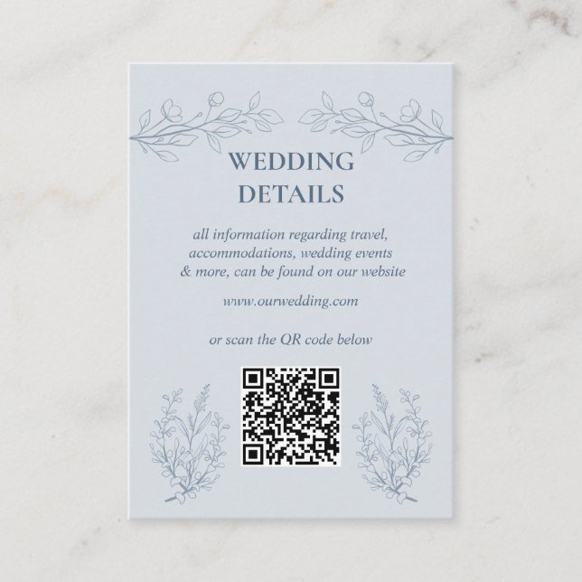 Carte D'accompagnement Terracotta Simple Boho Détails du Mariage QR code (Devant)