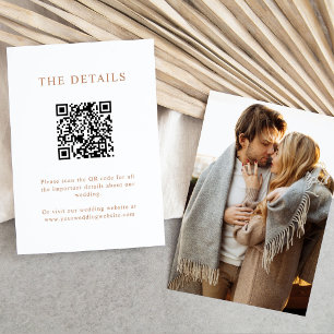 Carte D'accompagnement Texte de démarrage simple Détails du Mariage pho