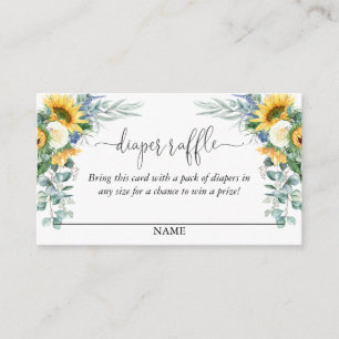Carte D'accompagnement Texte de scénario de tombola de couches florales d