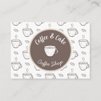 Carte D'accompagnement Thank you and Logo Card for Small Coffee Shop