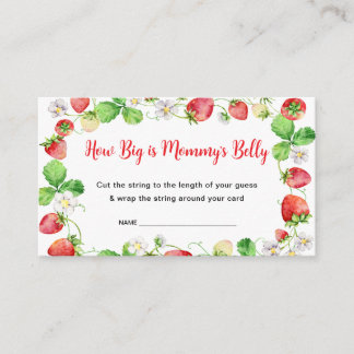 Carte D'accompagnement Ticket de jeu de la taille du ventre de maman à la
