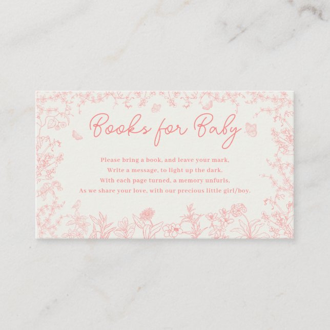Carte D'accompagnement Ticket de rabat à rabat Peach Peach Pink Chinoiser (Devant)