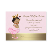 Ticket de tombola couche princesse ethnique