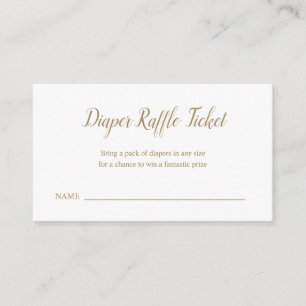 Carte D'accompagnement Ticket de tombola de couche-culotte bébé Garçon ou
