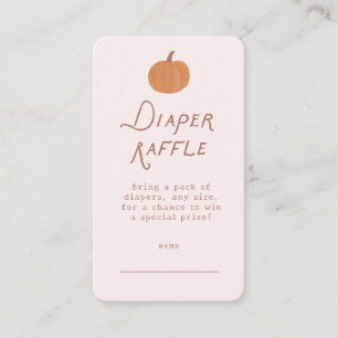 Carte D'accompagnement Ticket de tombola de couche Cute Little Pumpkin