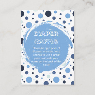 Carte D'accompagnement Ticket de tombola de couche pour Baby Shower à poi