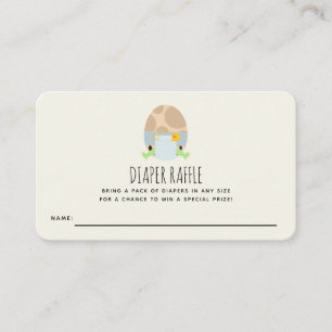 Carte D'accompagnement Ticket de tombola de couche pour Baby Shower Dinos