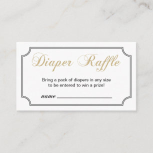 Carte D'accompagnement Ticket de tombola de couche pour Baby Shower Garço