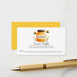 Carte D'accompagnement Ticket de tombola de couche pour Baby Shower Honey