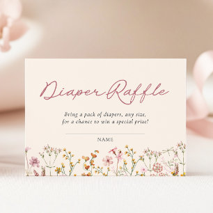Carte D'accompagnement Ticket de tombola de couche pour baby shower Wildf