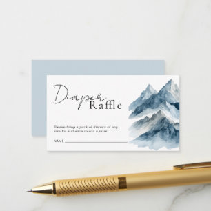 Carte D'accompagnement Ticket de tombola de couches pour Baby Shower Mont