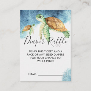 Carte D'accompagnement Ticket de tombola de couches pour Baby Shower   To