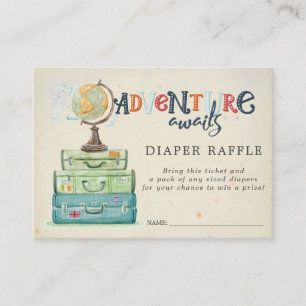 Carte D'accompagnement Ticket de tombola de couches pour Baby Shower Vo