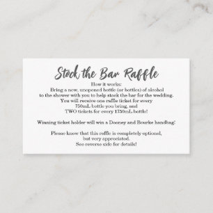 Carte D'accompagnement Ticket de tombola de douche de mariage Stock the B