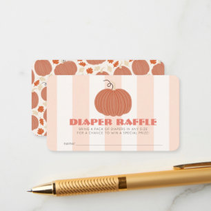 Carte D'accompagnement Ticket de tombola pour couche pour bébé aux rayure