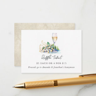 Carte D'accompagnement Ticket de tombola pour enterrement de vie de jeune