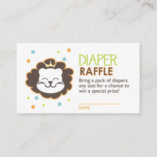 Carte D'accompagnement Ticket Lion Diaper Raffle