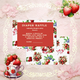 Carte D'accompagnement Ticket moderne Berry Sweet Diaper fraise
