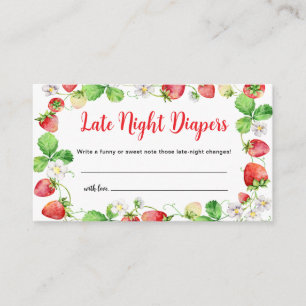 Carte D'accompagnement Ticket pour le jeu des couches de nuit à la fraise