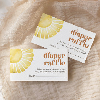 Carte D'accompagnement Ticket Sunshine Boho Baby shower Déchets