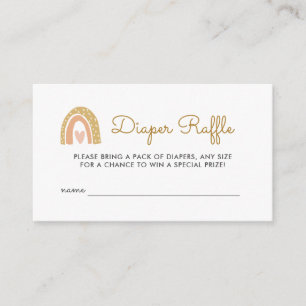 Carte D'accompagnement Tickets de rousseur de Baby shower Rainbow Earthy