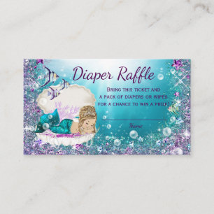 Carte D'accompagnement Tickets de rousseur de sirène mignonne Blonde