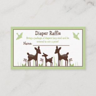 Carte D'accompagnement Tickets Raffle de la famille de chevreuils adorabl