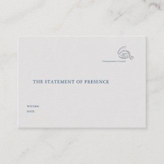 Carte D'accompagnement Timepiece- Minimalist Marriage Witness Enclosure